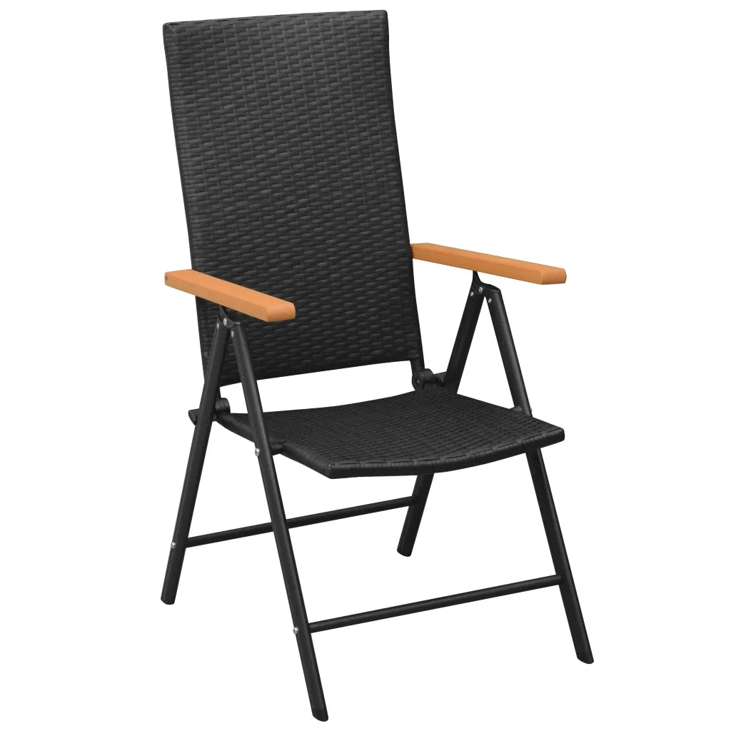 Set da Pranzo da Giardino 9 pz Nero e Marrone 3060075
