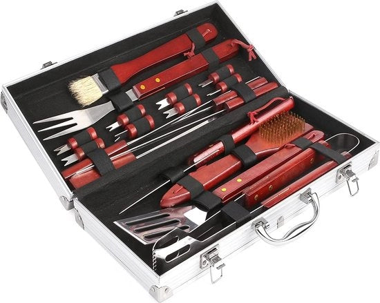 Set di Griglia - Accessori di BBQ di Lusso - Set di Accessori - Duraturo - Acciaio Inossidabile