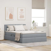 Letto con contenitore e materasso Grigio chiaro 140 x 190 cm 3370443