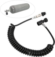 Manometro - Manometro - Tubo in alluminio - 3000 psi - Densimetro - Attrezzatura subacquea - Modello nero.
