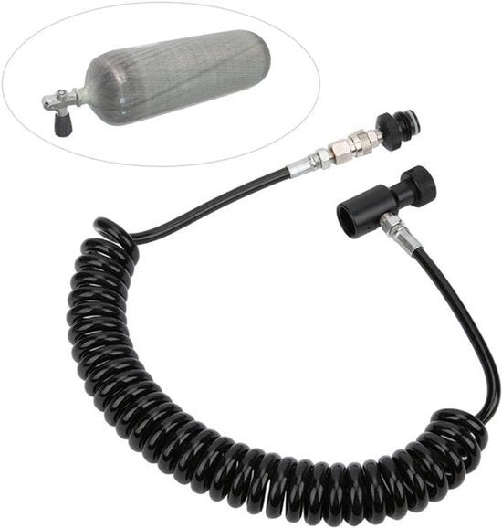 Manometro - Manometro - Tubo in alluminio - 3000 psi - Densimetro - Attrezzatura subacquea - Modello nero.