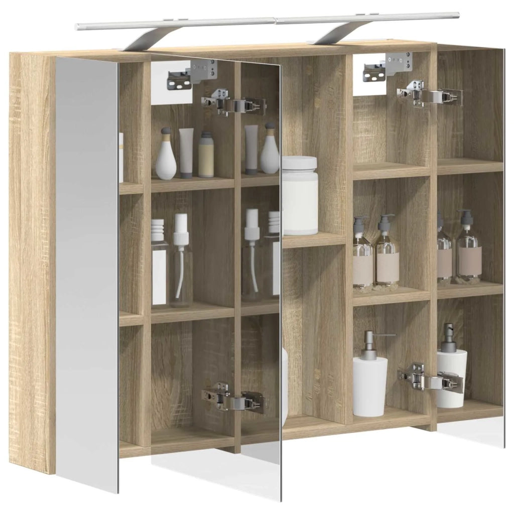 Mobiletto per specchio da bagno Rovere Sonoma 80 x 14.5 x 70 cm 889113