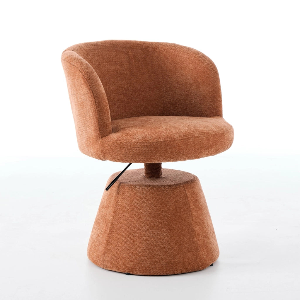 Sgabello da bar girevole a 360¡ã regolabile in altezza, sedia da pranzo rotonda moderna rivestita in ciniglia, sedia ergonomica di design per camera da