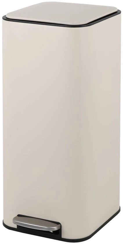 Piede di metallo 30 litri - Cassetto riscuotibile - Chiusura morbida - Bacinella estensibile - Fondello antiscivolo - Design elegante in acciaio - Contenitore per rifiuti