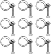 Serrature per tubi 20 pezzi - Regolabili 18-22 mm - Doppio filo - Acciaio inox - Sanitario - Materiale duraturo 

Modello: Slangklemmen