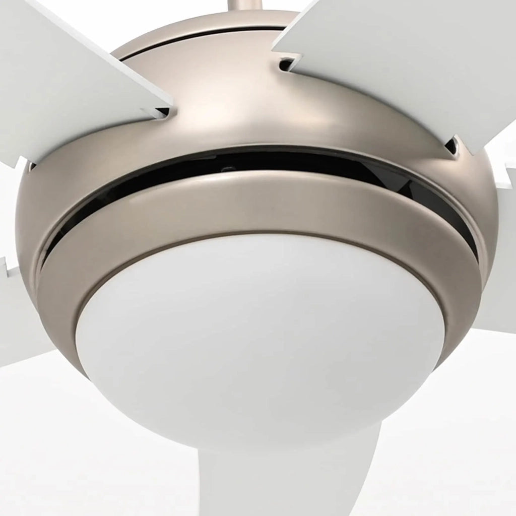 Ventilatore da soffitto con luce e telecomando Ø 110 cm Bianco 42035652