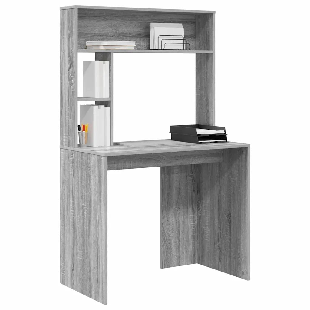 Scrivania | Tavolo da Ufficio Grigio Sonoma 91 x 50 x 149 cm Legno multistrato