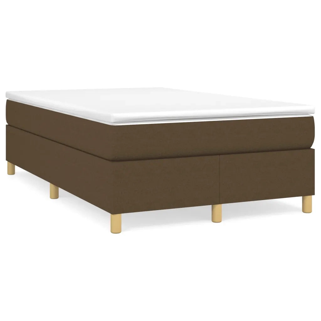 Struttura Letto a Rete a Molle-Giroletto Marrone Scuro 120x200 cm Tessuto 219922