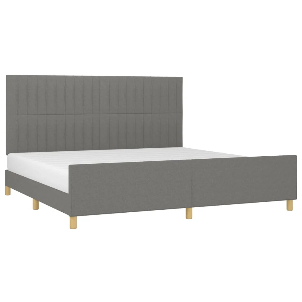 Giroletto senza Materasso Grigio Scuro 200x200 cm Tessuto 3125244