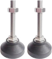Piedini per mobili adattabili - Elevatore di mobili - Piedini di livellamento - Viti M8 - Set da 2 - TPU-Rubbers/Karbonio in acciaio