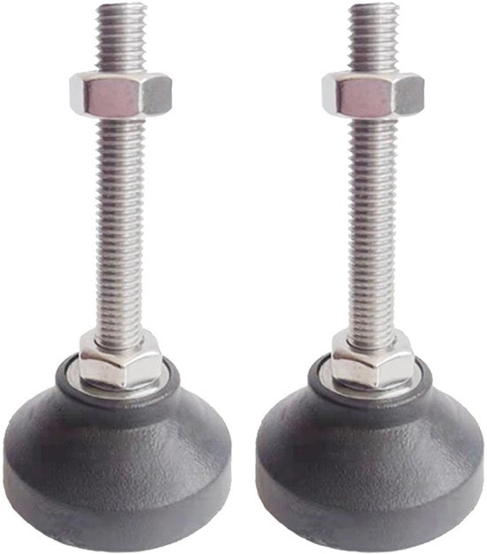 Piedini per mobili adattabili - Elevatore di mobili - Piedini di livellamento - Viti M8 - Set da 2 - TPU-Rubbers/Karbonio in acciaio