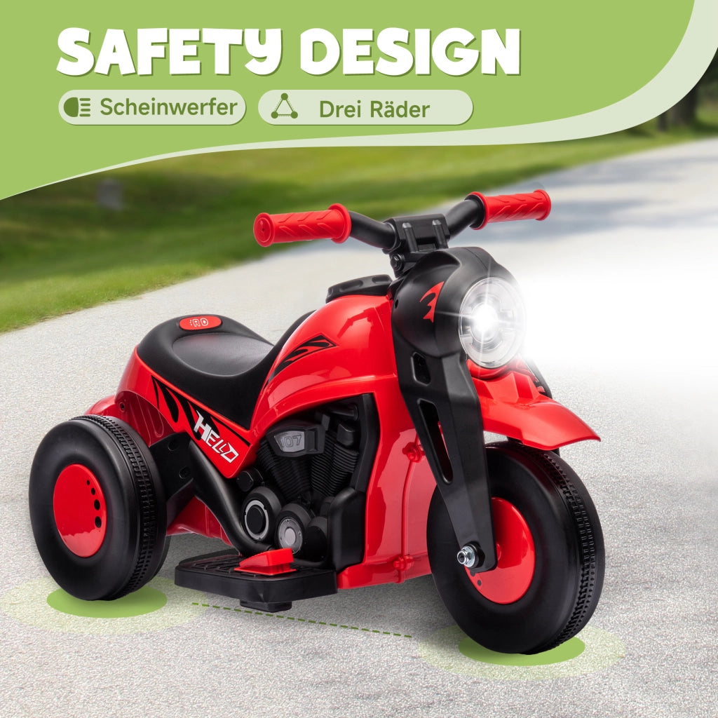 Moto Elettrica Bambini 6V ¨C Xylo ¨C Con Musica e Bolle, 2,5-3 km/h, 2-5 Anni