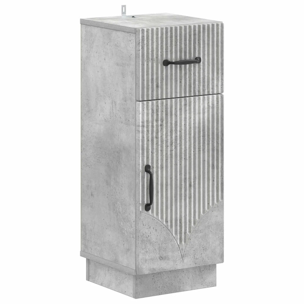 Set di Mobili da Bagno da 4 Pezzi HOORN Grigio Cemento 3417957