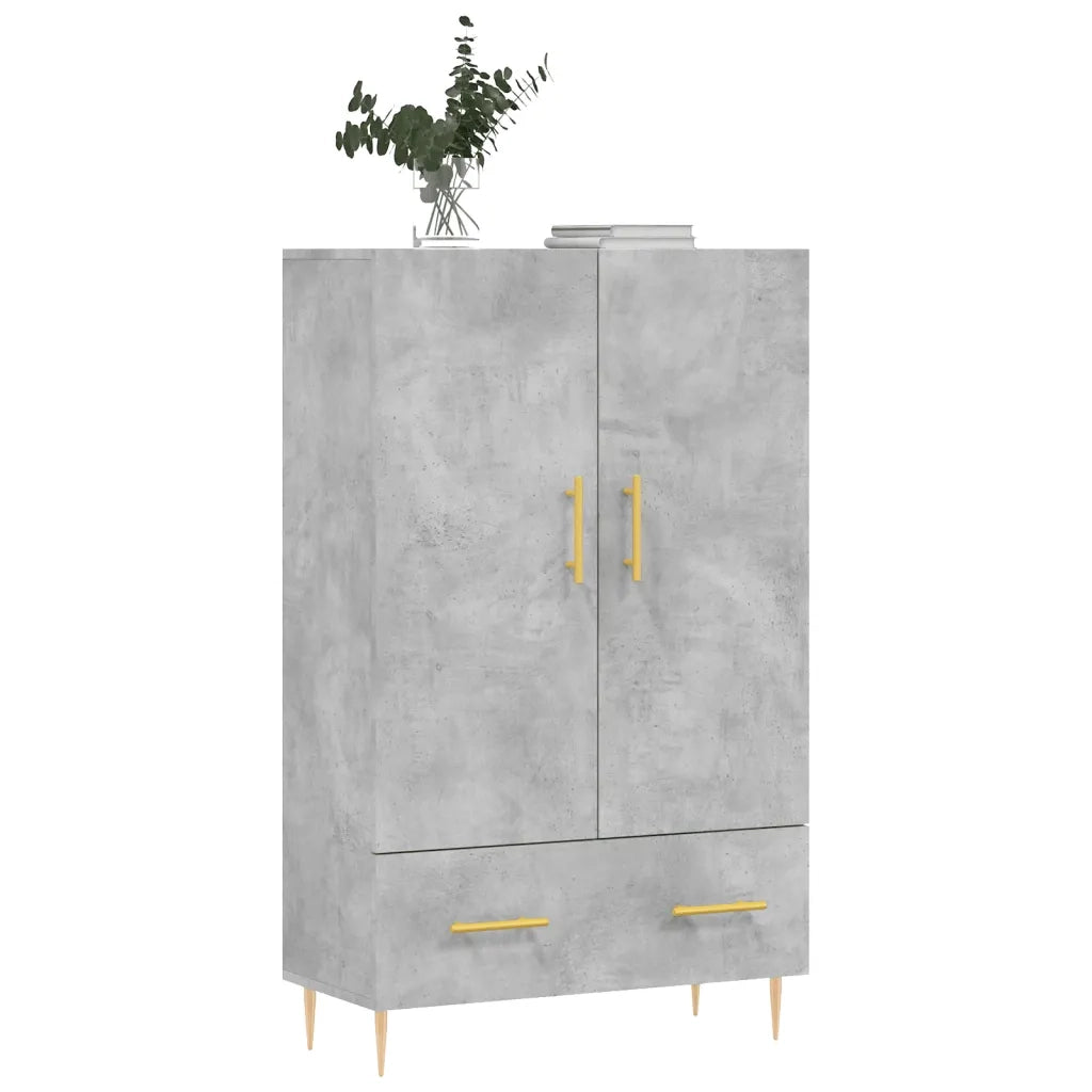 Credenza | Madia | Buffet da pranzo | Armadio da pranzo Grigio Cemento 69,5x31x115 cm in Legno Multistrato