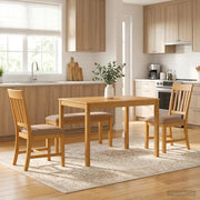 Set da pranzo 4 pz Grigio Legno di Quercia Massello 3430296