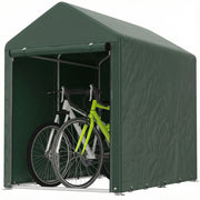 Capanna da giardino per biciclette con 2 camere ¨C zephmum ¨C Verde 120x180x165 cm
