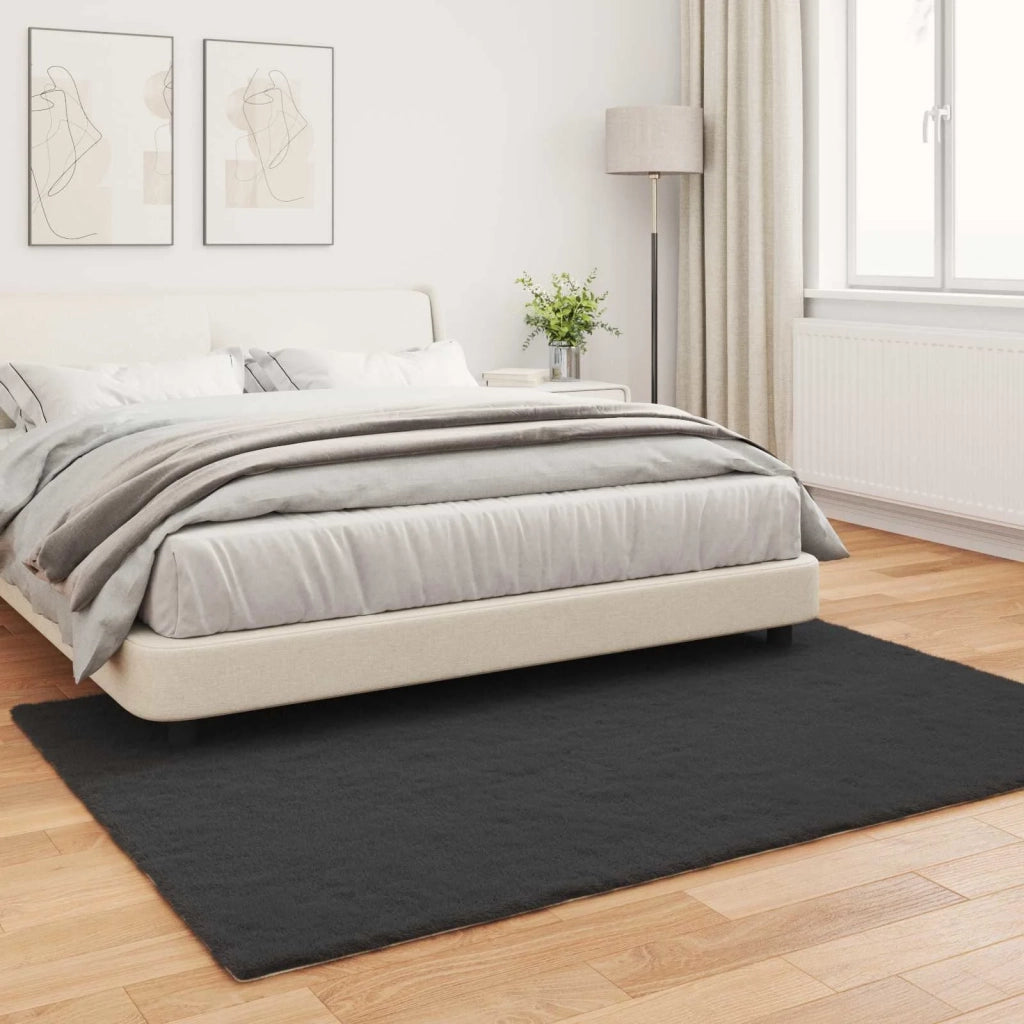 Tappeto antiscivolo in sintetica di coniglio OLITE Nero 42021724