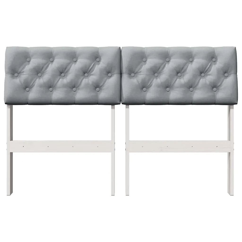 Testiera | Testata imbottita Grigio chiaro 120 cm Pino massello