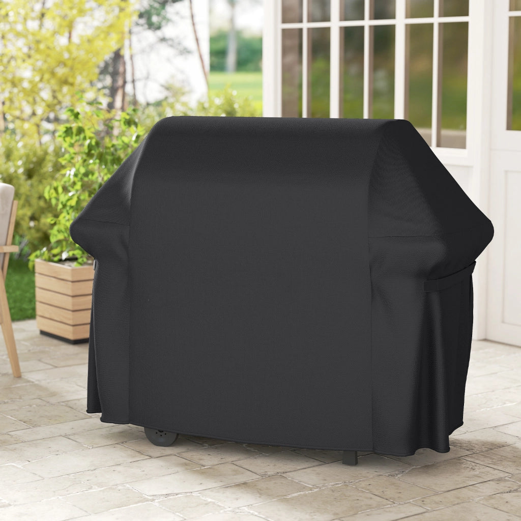 Copertura per barbecue da esterno tessuto oxford impermeabile e maniglie,Telo copri barbecue anti pioggia polvere sole neve Nero