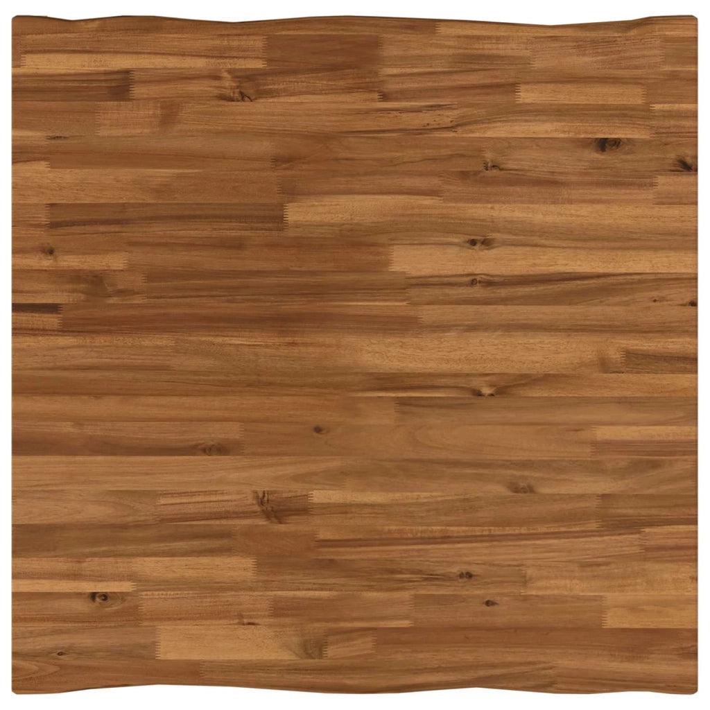 80 x 80 x 75 cm Legno di Acacia Massello Naturale e Caffè 937512