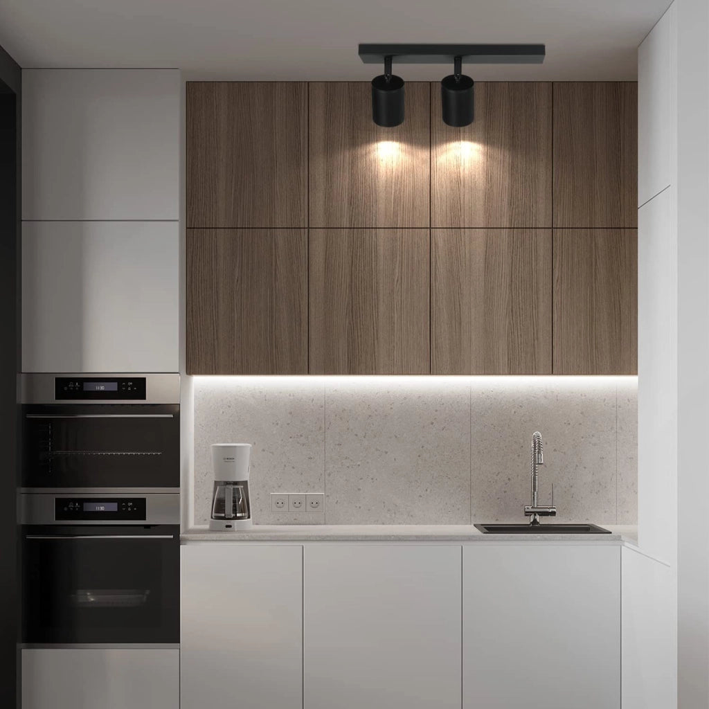 ZMH Faretto da soffitto a 2 fiamme 30CM plafoniera design moderno GU10 industriale orientabile