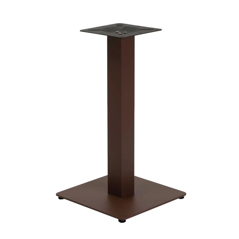 Base tavolo acciaio Jamie marrone corten quadro cm 40x40h72