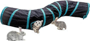 Tunnel 2 viei per gatti, cani e conigli da gioco pieghevole