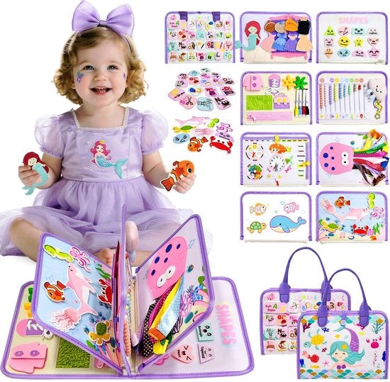 Tavolo Educativo Sensoriale - Giocattolo Montessori - Pronto all'uso - Avvertenza Sicurezza - 1 Pezzo