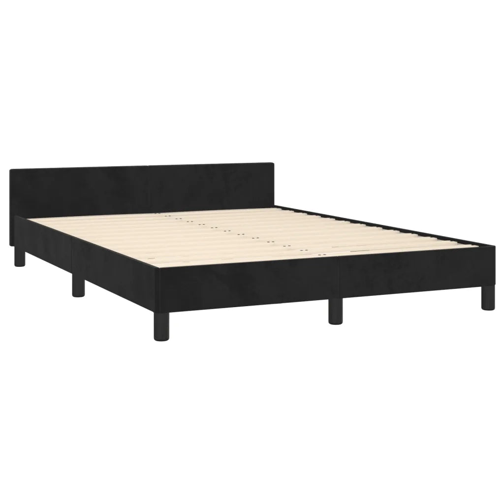 Giroletto senza Materasso Nero 140x190 cm in Velluto 3125997