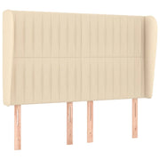 Testiera | Testata ad Orecchio Crema 147 x 23 x 118/128 cm in Tessuto