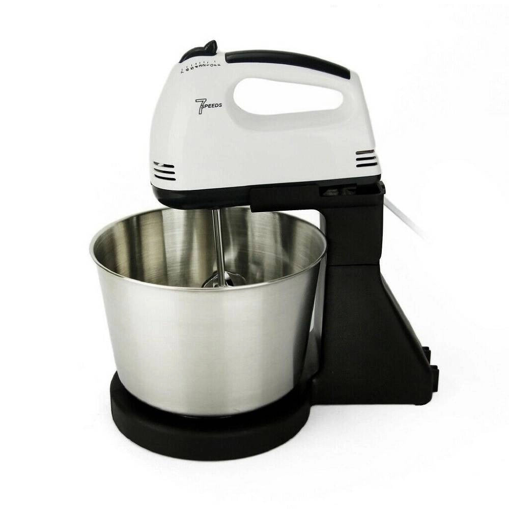 Trade Shop - Frusta Elettrica Sbattitore Sc-1620 Con Ciotola 7 Velocità Mixer Impastare -