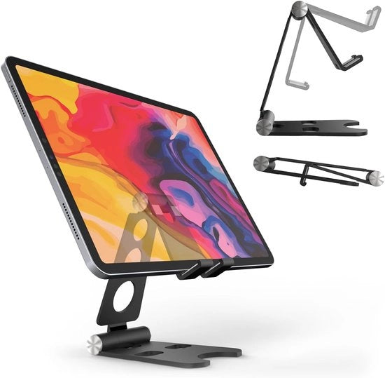 Supporto da Tavolo e Monitor Rotativo 360° - Adatto per Dispositivi da 4.7-12.9