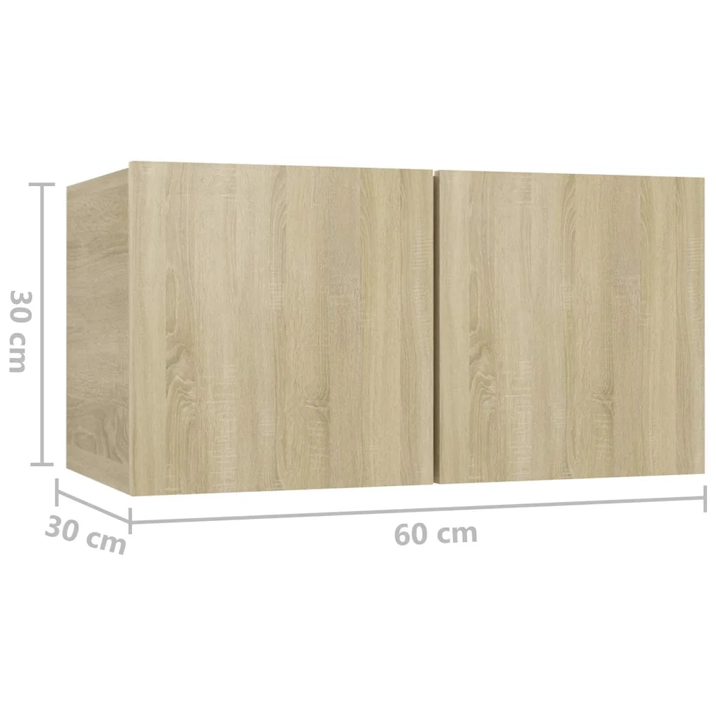 Set di Mobili TV 8 pz | Armadietto TV | Mobile Porta TV Rovere Sonoma in Legno Multistrato