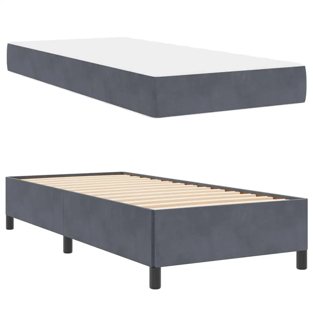Struttura del letto Grigio scuro 80 x 200 cm Tessuto 3399025