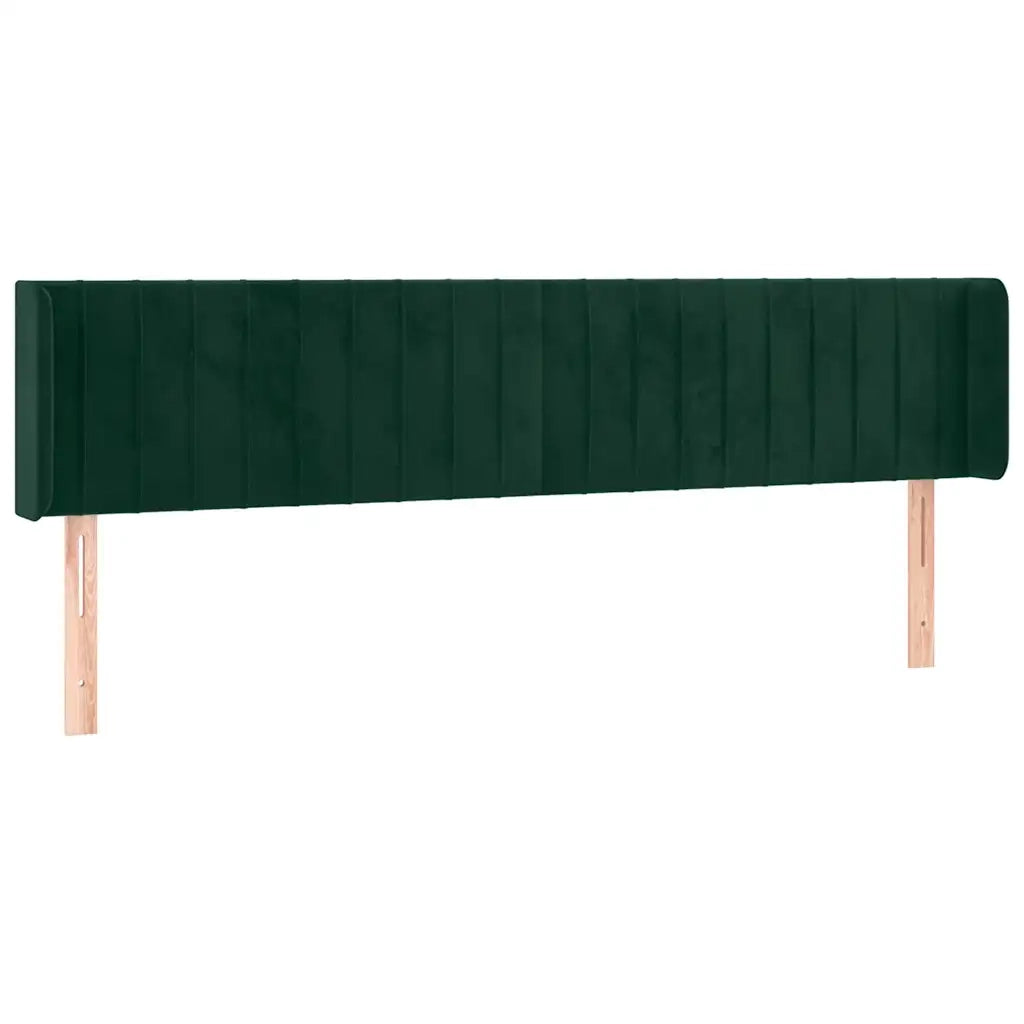 Testiera a LED Verde Scuro 203x16x78/88 cm in Velluto 3123543