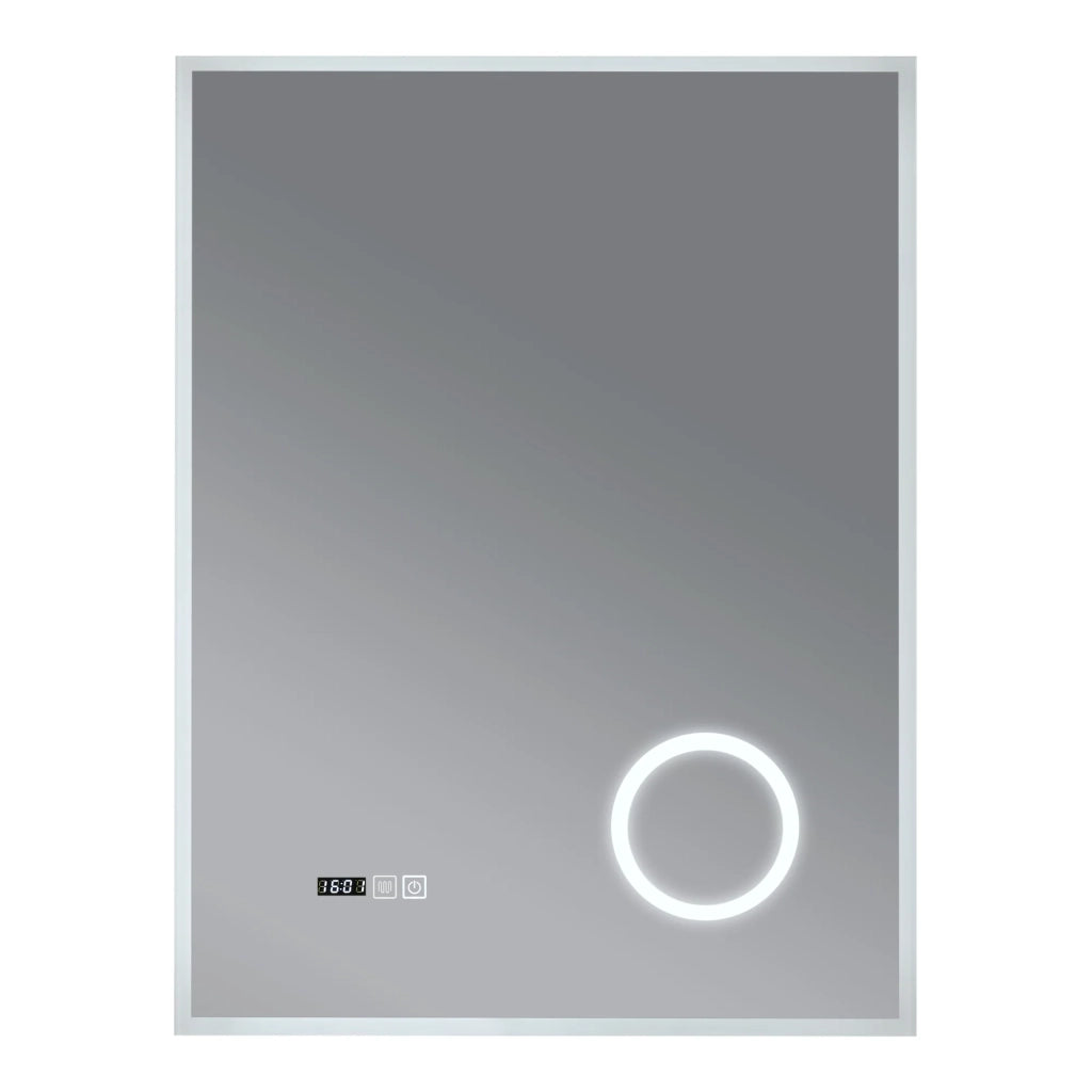 Specchio decorativo moderno a LED per il bagno 80 x 60 cm bianco 03_0010160
