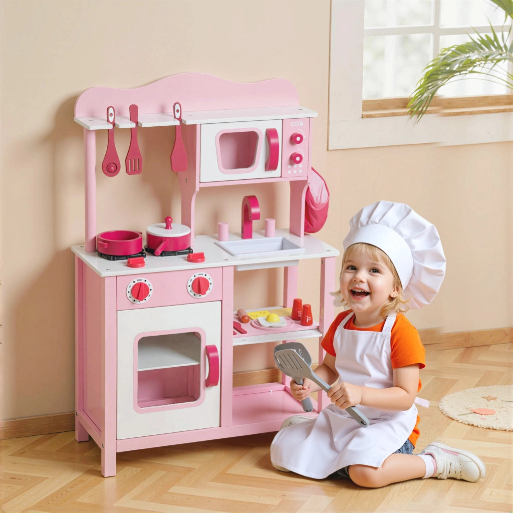 Cucina Giocattolo Bambini ¨C Minimal ¨C Rosa Legno