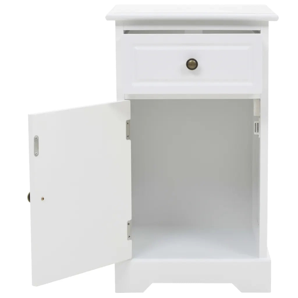 Comodino in MDF e Legno di Pino 35x32x59 cm 245757