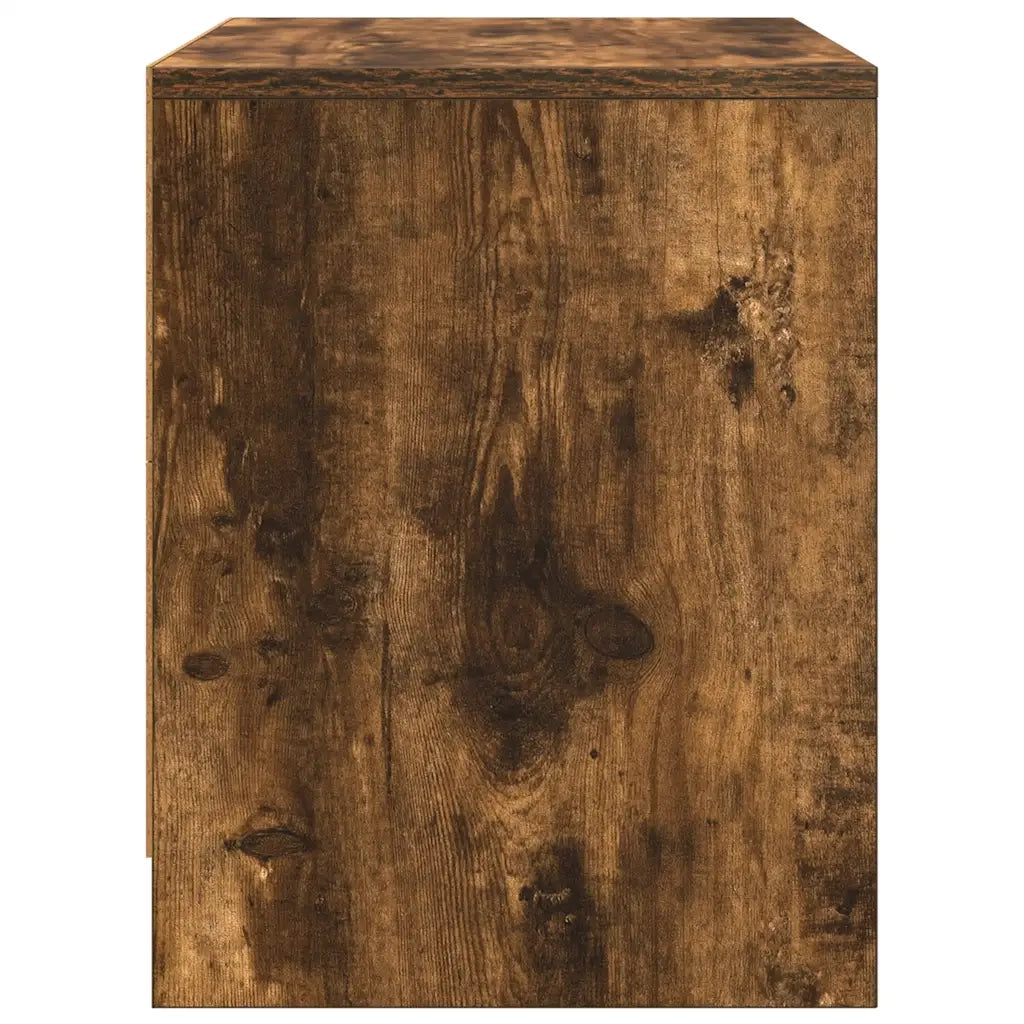 Comodini 2 pz Rovere Fumo 45x34x44,5 cm in Truciolato 813045