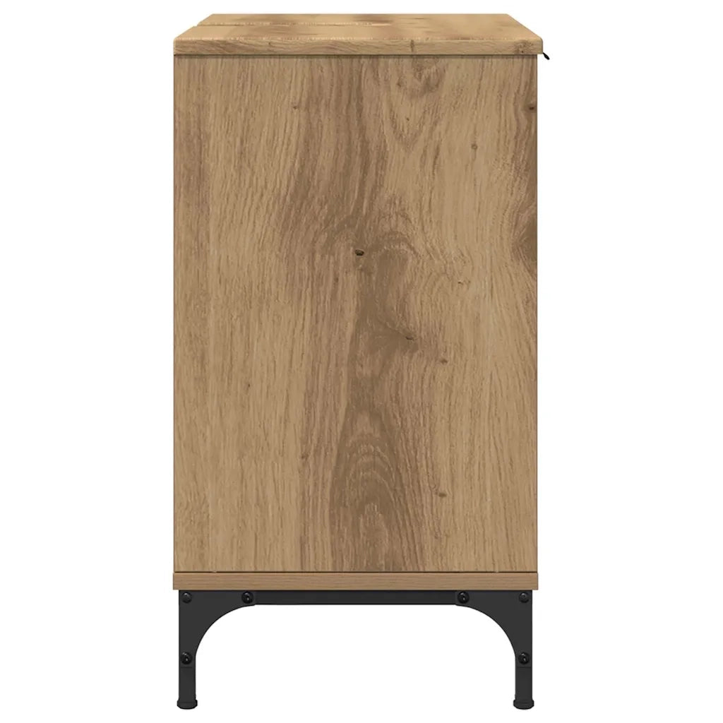 Armadio per Lavabo da Bagno con porta Rovere artigianale 883423