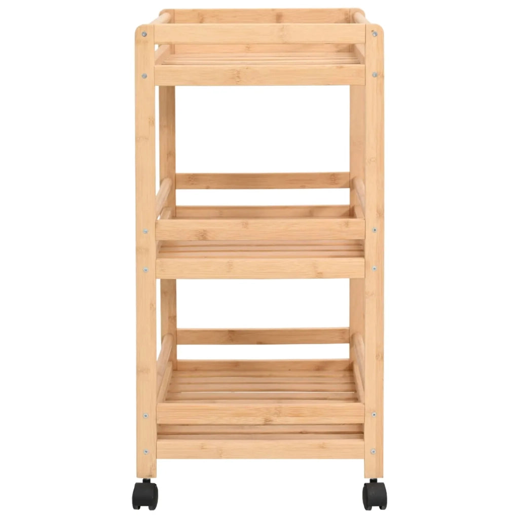 Carrello da Cucina con Ruote Naturale 46 x 38 x 76 cm Bambù 42028297