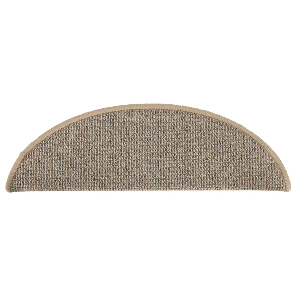 Tappetini per scale 15 pz | Gradini per Scale 56x17x3 cm Marrone Semicircolari