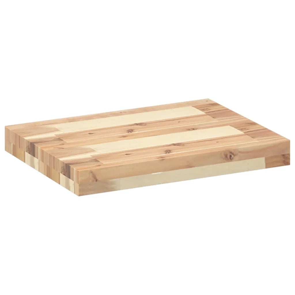 2 pz Mensole da Parete | Scaffali a Parete | Ripiano a parete 60x30x4 cm Legno Acacia Non Trattato