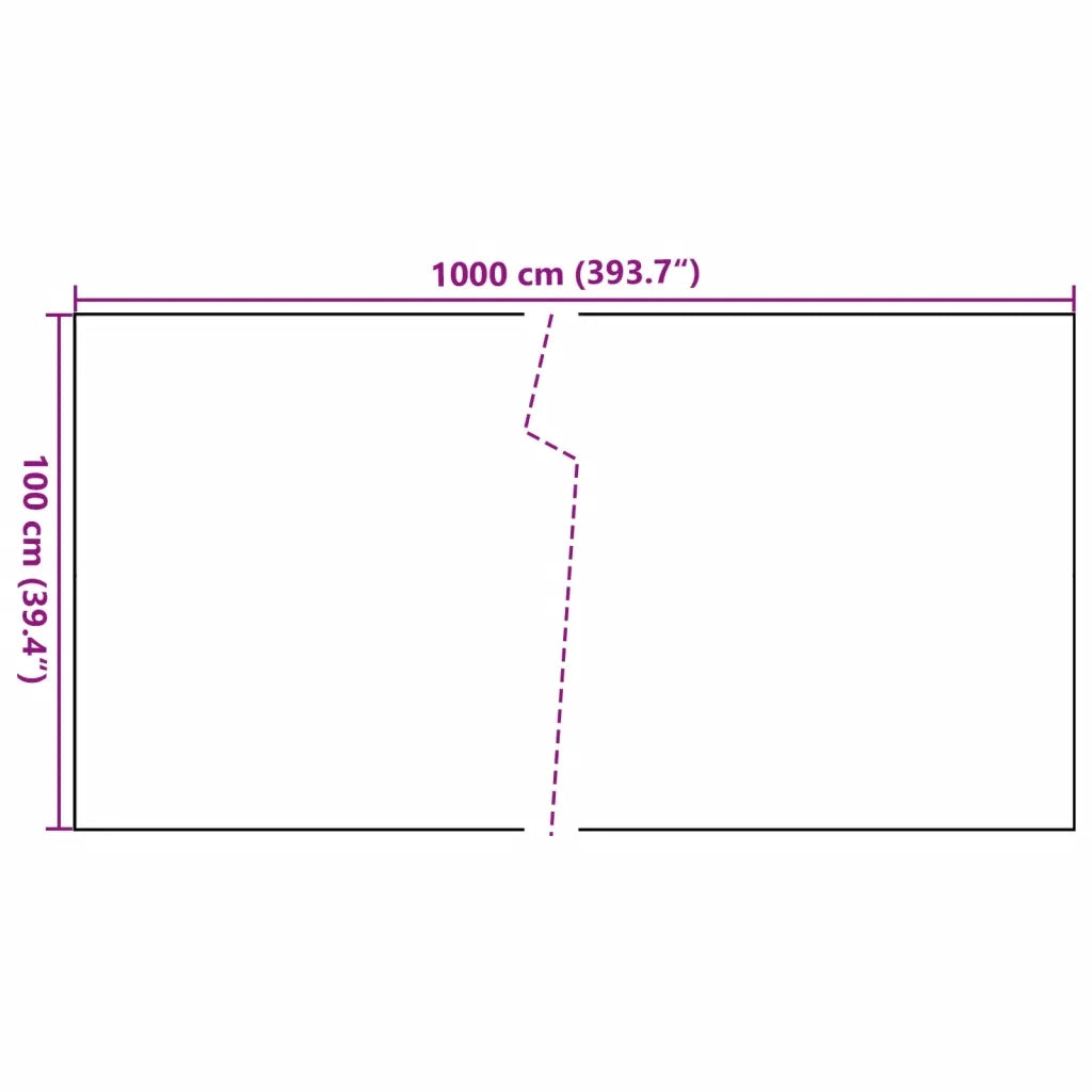 Paravento da Balcone Marrone Chiaro 1000x100 cm in Polyrattan 156279