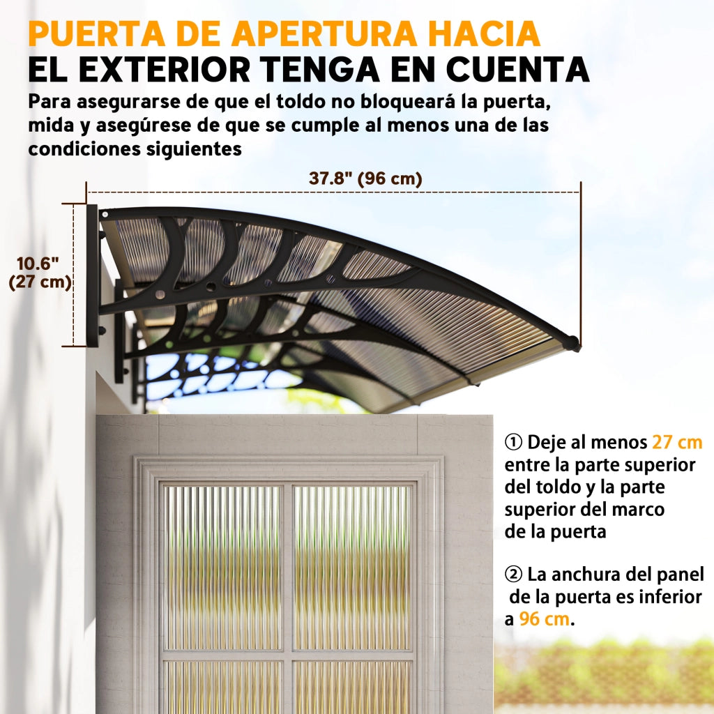 Tettoia per Porte e Finestre ¨C Minimal ¨C Marrone 303x96x27 cm