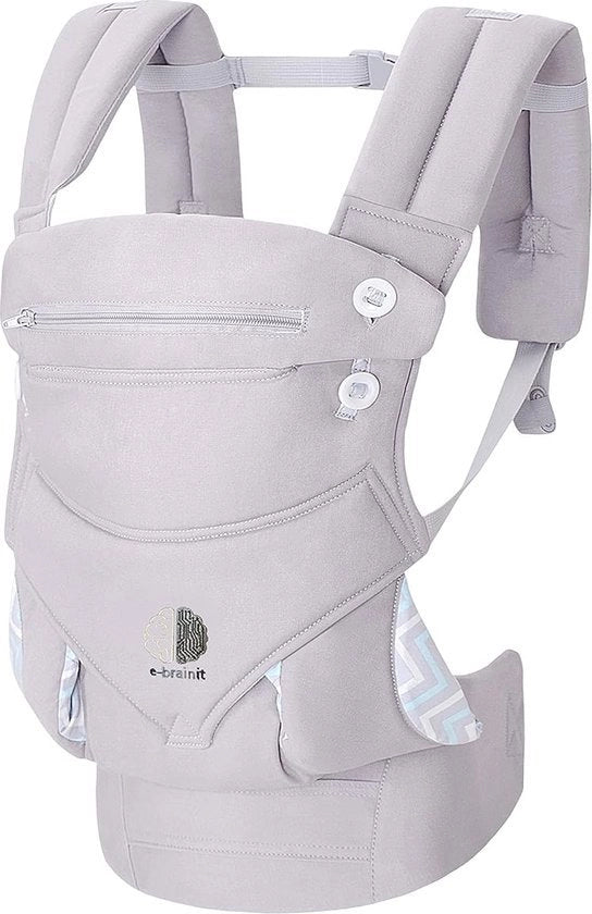 Zak Ergonomica per Neonati da 0 Mesetti 4 Posizioni Capuchon Removibile e Adattabile Tasca per Bambini 100% Cotone