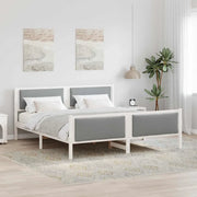 Struttura del letto-Giroletto Grigio chiaro 180 x 200 cm Tessuto 343922