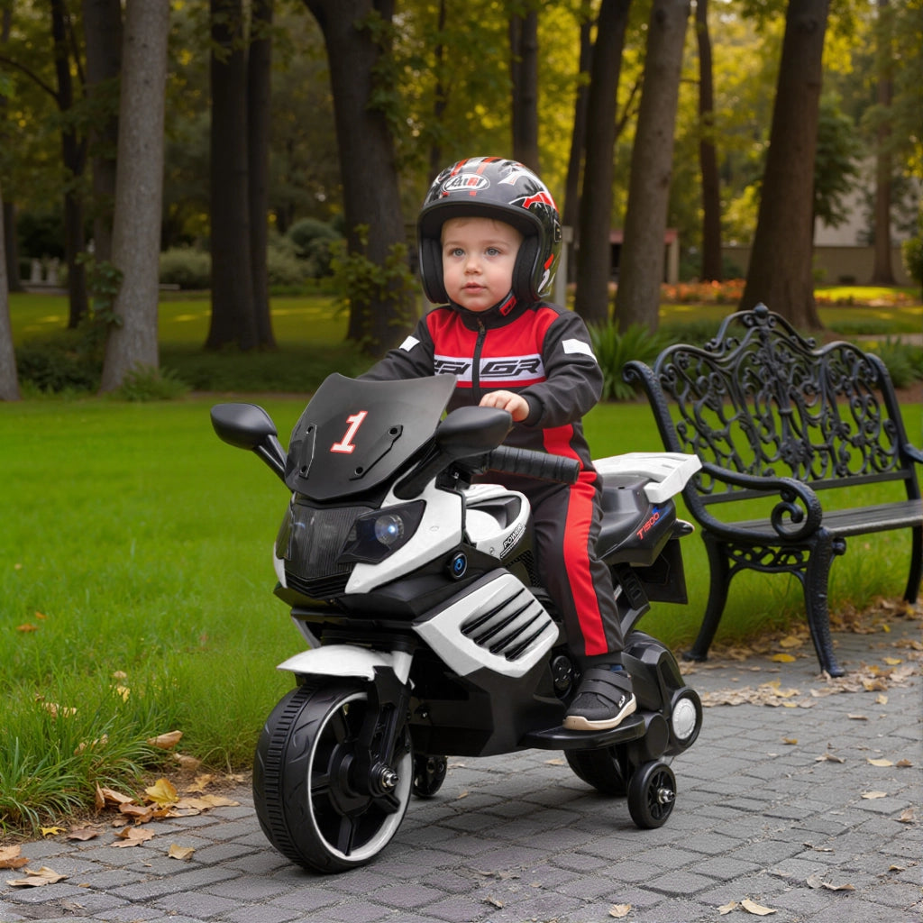 Auto elettrica per bambini 6V ¨C Xylo ¨C bianco con luci e suoni