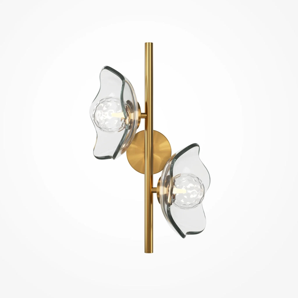 Maytoni applique moderna Miracle 2 luci G9 ottone metallo vetro