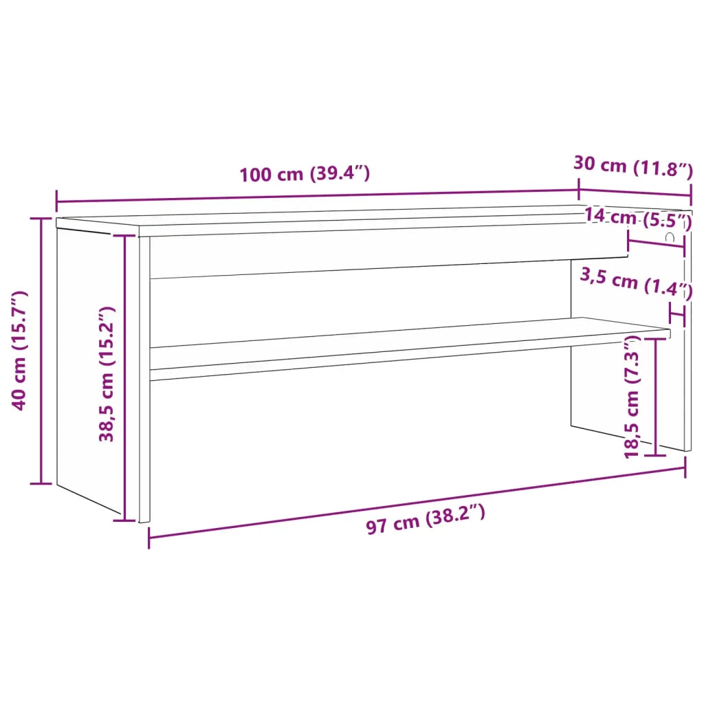 Mobile TV-Credenza per TV Bianco 100 x 30 x 40 cm Legno multistrato